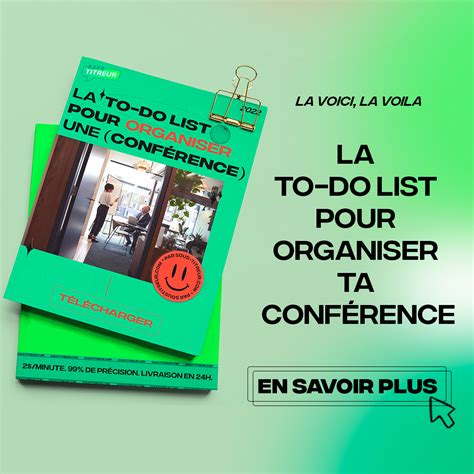 La To Do List De A Z Pour Organiser Une Conf Rence Par Soustitreur