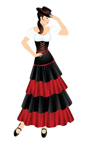 Flamenco Dancers Clip Art Illustrations Royalty Free Vector Graphics