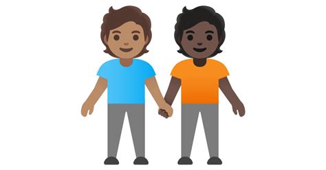 🧑🏽‍🤝‍🧑🏿 People Holding Hands Medium Skin Tone Dark Skin Tone Emoji Meaning And Symbolism ️