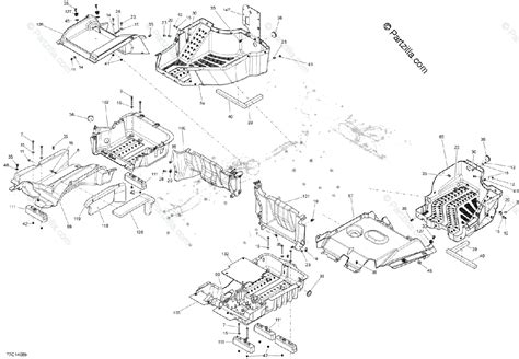 Can Am Side By Side 2014 OEM Parts Diagram For Cab Interior Bottom Pan