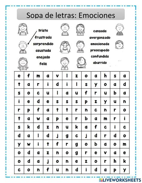 Sopa De Letras Emociones