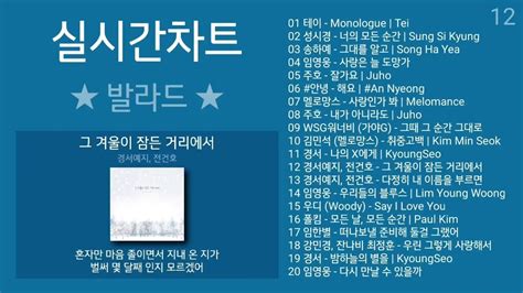 실시간 인기차트 발라드 2023년 1월 2차 멜론차트 X 최신발라드 노래모음 발라드 플레이리스트 PLAYLIST