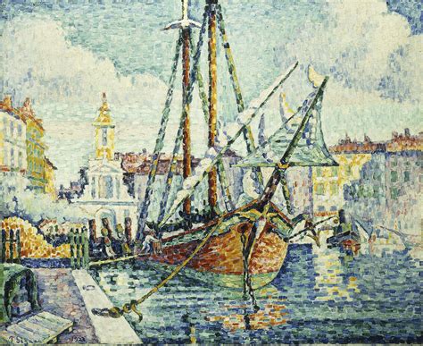 The Port Of St Tropez By Paul Signac Painting By Paul Signac Fine