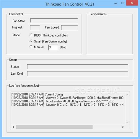 Thinkpad Fan Controller (tpfancontrol) 0.21 Beta - Download, Screenshots