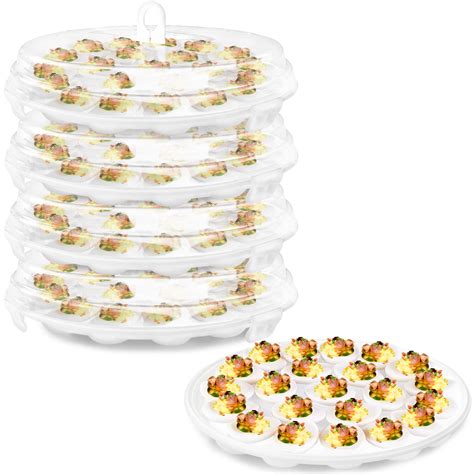 Amazon Rrshnsgv Pcs Deviled Egg Platter And Carrier With Lid