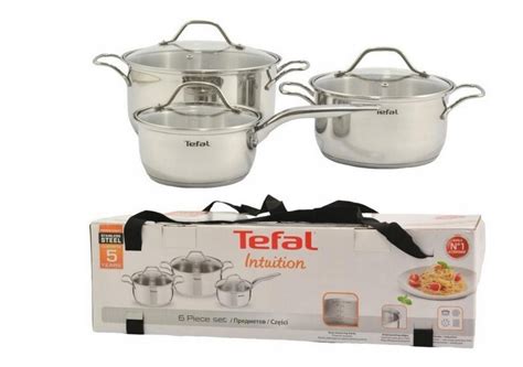 ZESTAW GARNKÓW TEFAL INTUITION 6 EL INDUKCJA A702S67 Cena Opinie