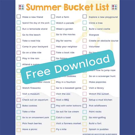 Your Ultimate Summer Bucket List Days With Grey