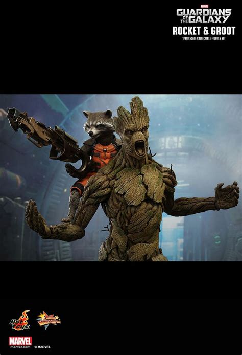 Hot Toys Guardians Of The Galaxy Rocket And Groot Th Scale Collectible Figures Set