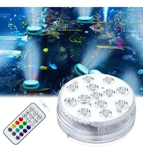 Luz Led RGB 16 Cores Piscina Aquário Jardim Prova D água