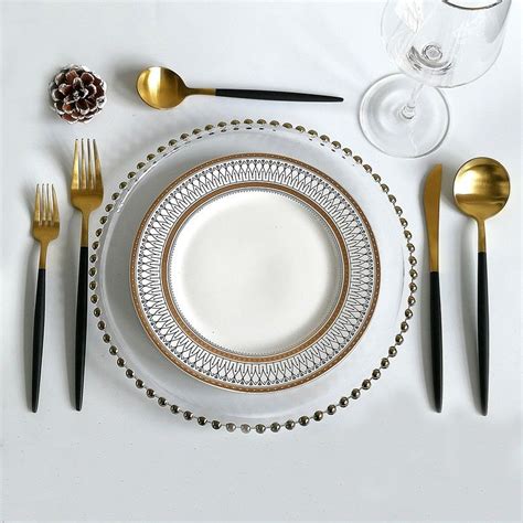 Hot Sale Turkish Tableware Stainless Steel Gold Plated Black