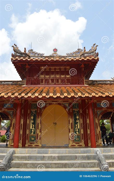 Decorative Roof at the Royal Mausoleums of Emperor Minh Mang, Hue Vietnam Editorial Photo ...