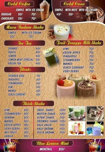 Hotel Menu Card Printing Service At Rs Piece Restaurant Menu