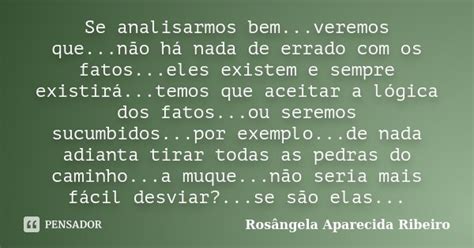 Se Analisarmos Bem Veremos Que Não Rosângela Aparecida Ribeiro