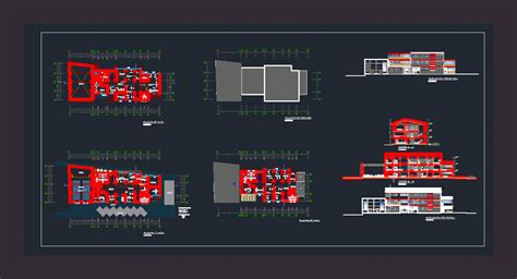 Planos Arquitectonicos Del Palacio Municipal En Autocad Librer A Cad