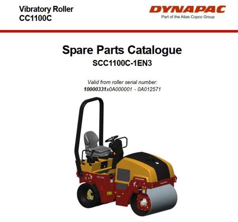 Dynapac Vibratory Roller Cc C Parts Operation Maintenance Manual