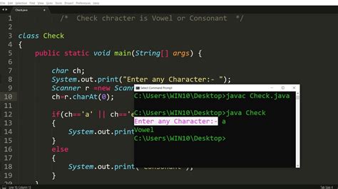 Java Program To Check Character Is Vowel Or Consonant Learn Coding