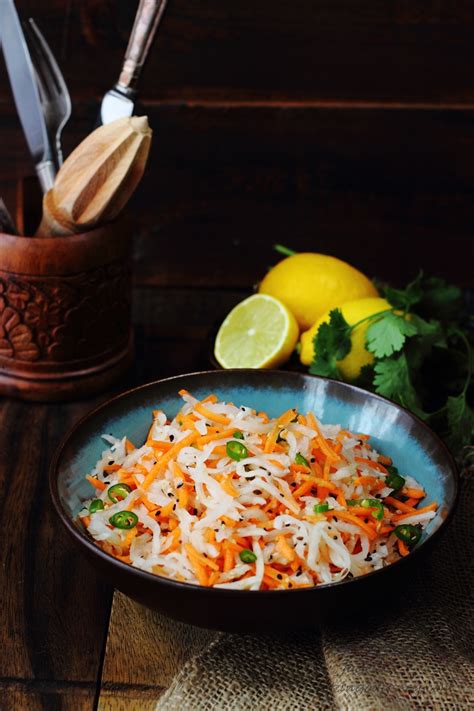 Jagruti's Cooking Odyssey: Carrot, Daikon and Sesame Salad - Gajar ...