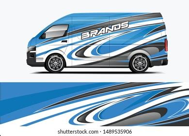 Van Wrap Livery Design Ready Print Stock Vector Royalty Free