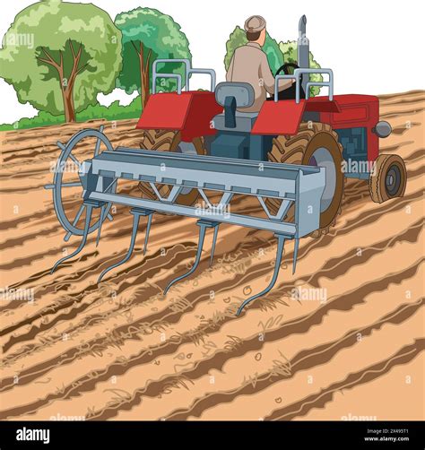 Der Traktor Der Landwirte Stock Vektorgrafiken Kaufen Alamy