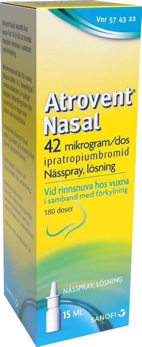 Köp Atrovent Nasal Nässpray 42 Mikrogramdos 180 St På