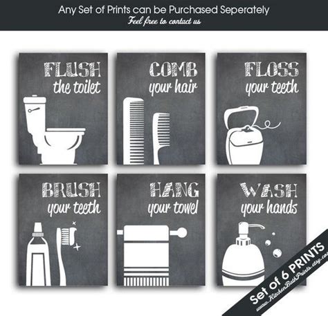 Funny Bathroom Prints Set Of Art Prints Featured In Vintage