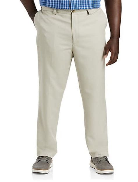 Oak Hill By Dxl Men S Big And Tall Waist Relaxer Flat Front Microfiber Pants New Improved Fit