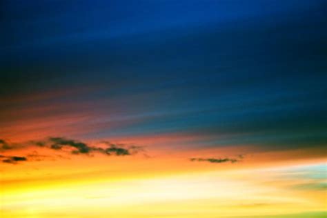 Blue and Yellow Sky at Sunset - Free Stock Photo by Bjorgvin on ...