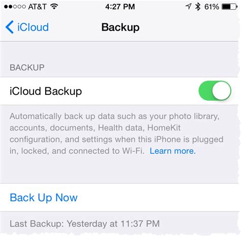 iCloud backup - Making Cognitive Connections