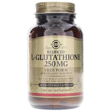 Reduced L GLutathione 250 Mg Solgar