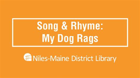 Song And Rhyme With Ms April My Dog Rags Youtube