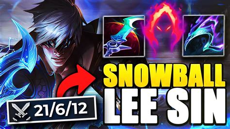 SNOWBALL LEE SIN BUILD DOMINATES HIGH ELO 21 KILLS YouTube