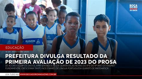 Prefeitura divulga resultado da primeira avaliação de 2023 do Prosa