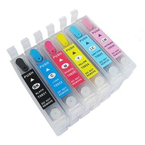 [visit To Buy] T0821n 82n For Epson T0821 Printer Cartridge Work For Epson Stylus R270 R390