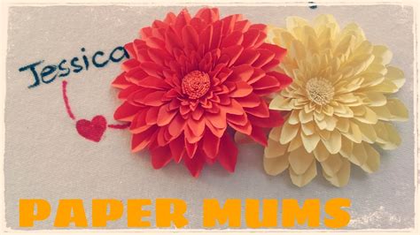 Diy Paper Mums Chrysanthemum Tutorial Origami Easy Youtube