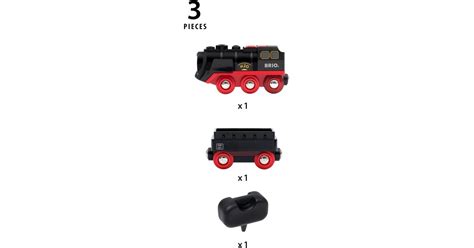 Brio Locomotive Piles Vapeur Jeu V Hicule Noir Rouge Locomotive