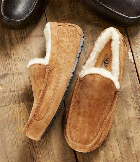 Mens Ugg Australia Slippers Ascot Shearling House Shoes Chestnut Tan 10 ...