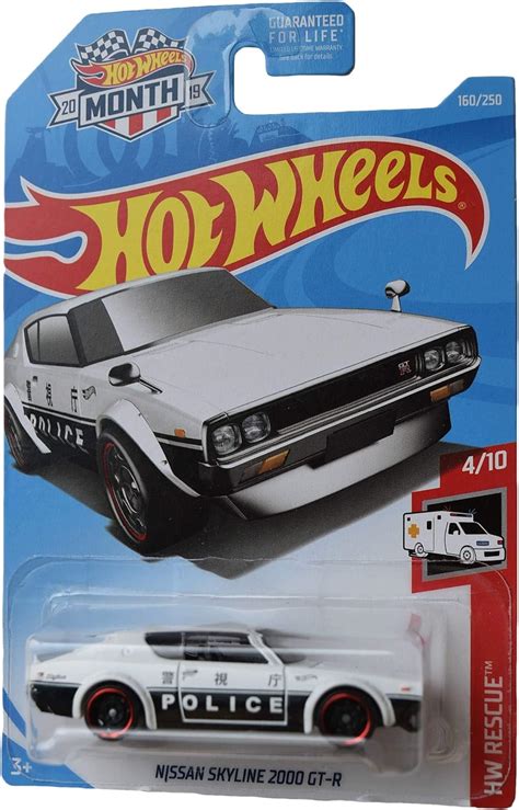 Hot Wheels Nissan Skyline GT R Rescue NegroBlanco