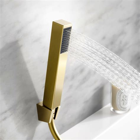 Soar Brushed Brass Bath Filler Handheld Shower