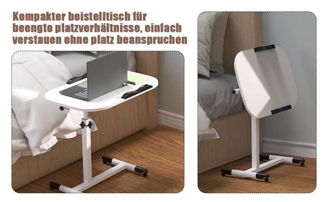 Lvhecforhm Schreibtisch Mit R Dern Laptoptisch Computertisch