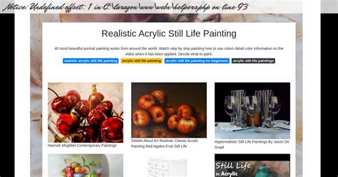 Realistic Acrylic Still Life Painting