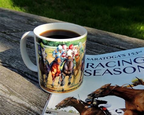 Coffee Mug Horse Race Track Equine Art for Him Mug | Etsy