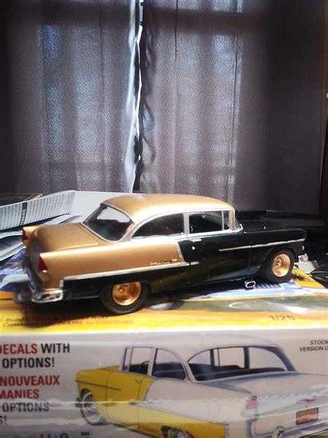 1955 Chevy Bel Air Sedan Plastic Model Car Kit 125 Scale