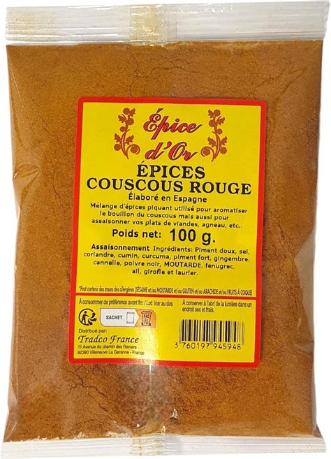 Epice Couscous Rouge G Epice D Or Naturel Sans Additifs