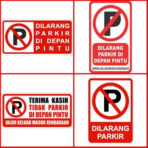 Jual Dilarang Parkir Stiker Poster Banner A4 Big Size 2 Lembar Shopee