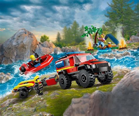 Lego City 4x4 Fire Truck With Rescue Boat 60412