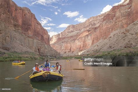 Whitewater Rafting On Colorado River Grand Canyon High Res Stock Photo