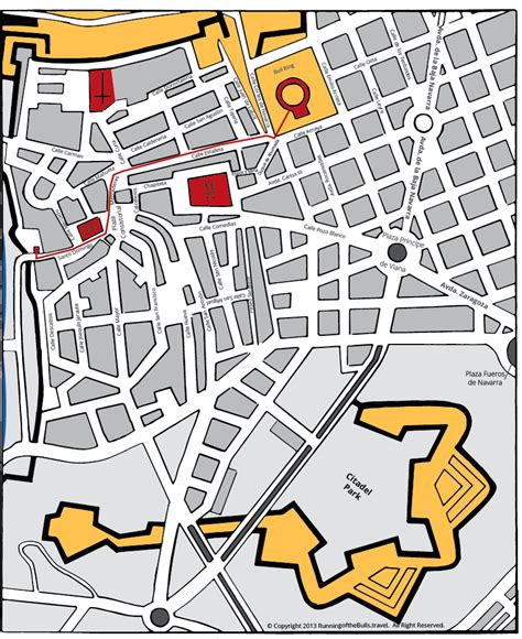 Pamplona Bull Run Map | About the Running of the Bulls