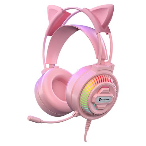 Zaroyeax Stereo Gaming Headset With Mic 3 5mm Sound Detachable Pussy Ear Headphones Lightweight