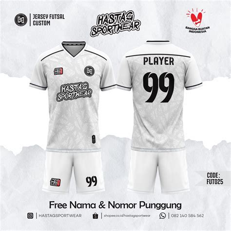 Jual Bisa Satuan Jersey Baju Futsal Full Printing Bebas Custom Design