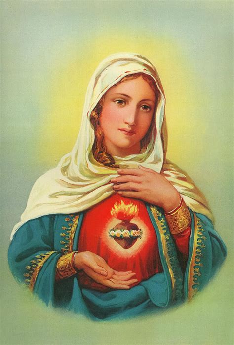 Immaculate Heart Of Virgin Mary Painting By Old Master Fine Art America 143136 Hot Sex Picture